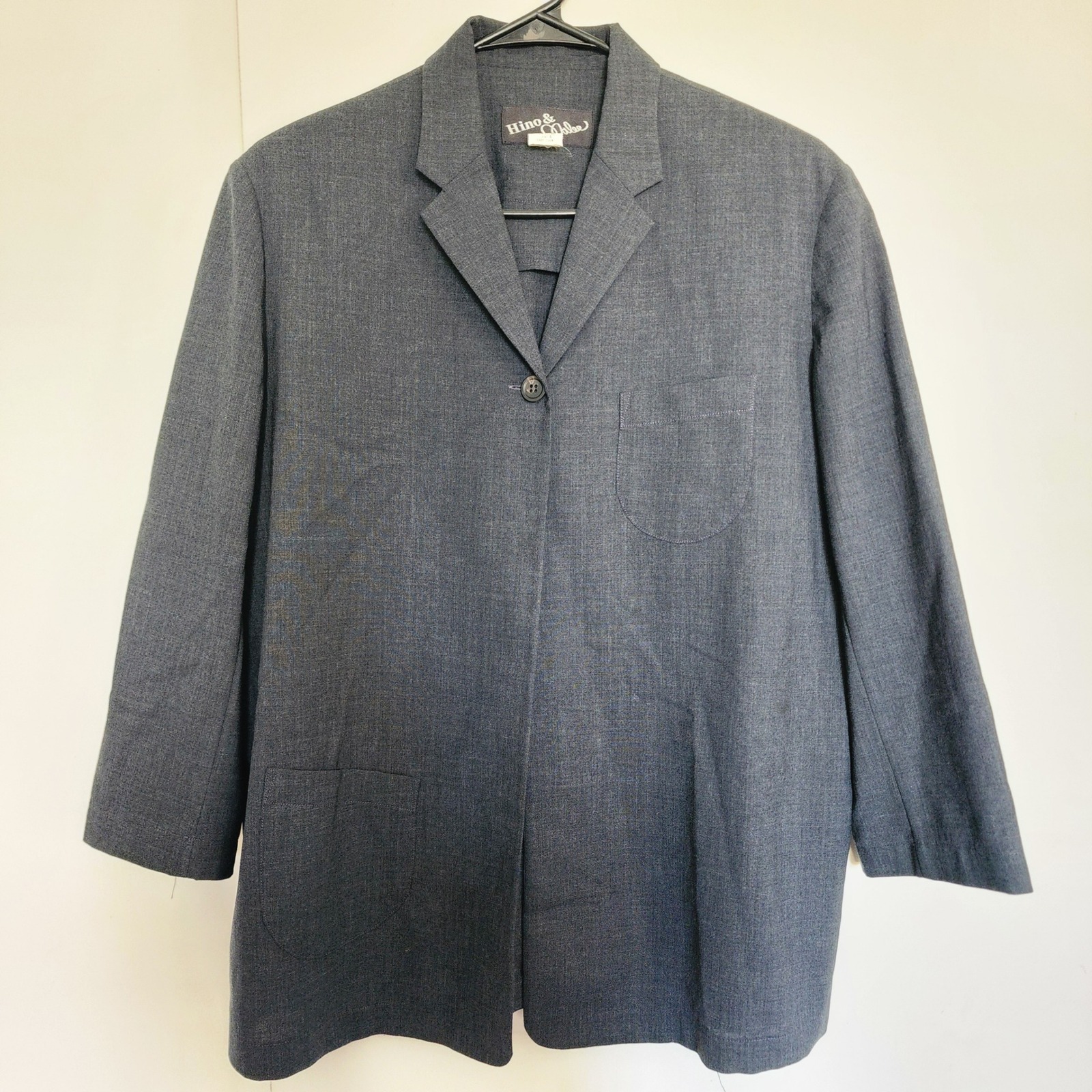 Hino & Malee Blazer Women Size S Grey Excellent Vintage Wool Made In Usa Luxury